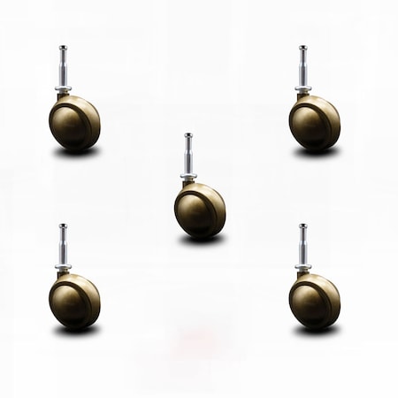 Service Caster 2 Inch Windsor Antique Metal Ball Caster - Grip Neck Stem - SCC, 5PK SCC-GN01S20-DCS-WA-5